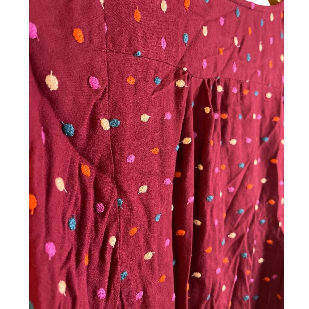 Anthropologie Maeve Multicolored Dottie Embroidered Blouse Size XS - Picture 6 of 10